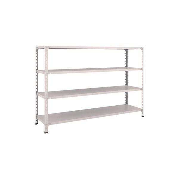 トラスコ TRUSCO スチールラック 軽量棚開放型 W1800×D450×H1200 4段 ネオグレー 46X-14 502-4919