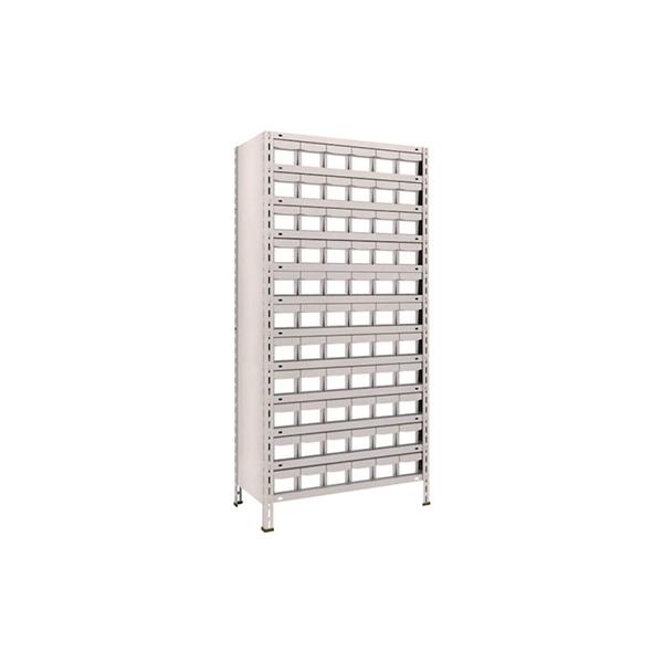 トラスコ TRUSCO スチールラック 軽量棚 875×450×1800 樹脂引出NG 小×66 ネオグレー 63X-812E11 510-5269