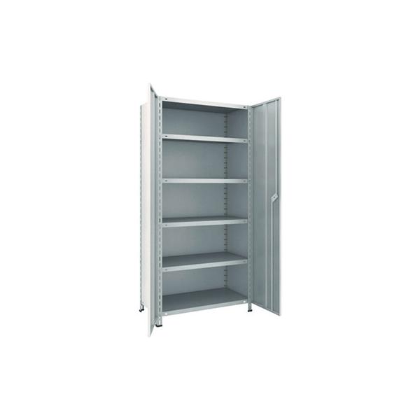 トラスコ TRUSCO スチールラック 軽量棚両開扉付 875×450×H1800 天地6段 ネオグレー 63X-T26 504-2992