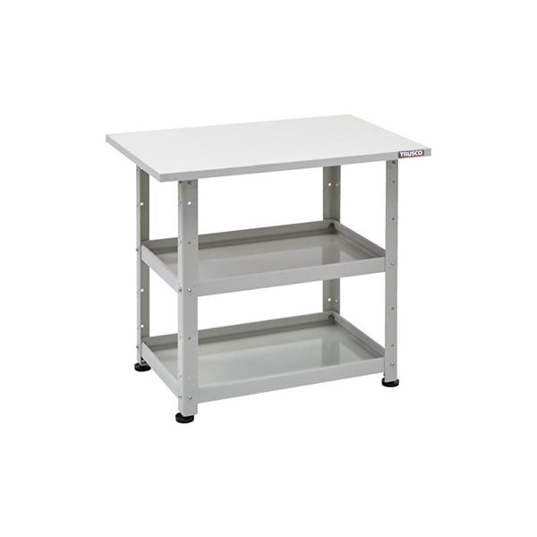トラスコ TRUSCO 小型ボルト式棚 バーディワゴンラック型 600×400 天板付 ホワイト BDW-R762T-W 272-1034