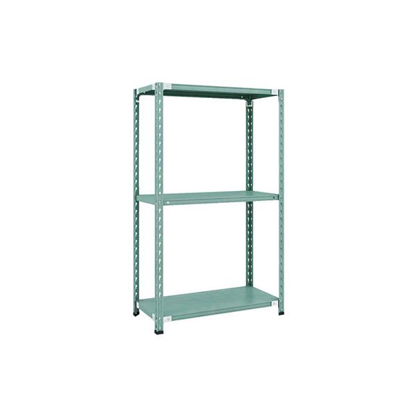 トラスコ中山 (TRUSCO) CB型セミボルトレス軽量棚 1500×450×H1500 3段 グリーン CB-5543-GN 115-5141 トラスコ中山 個人宅不可 TRUSCO CB型セミボルトレス軽量棚