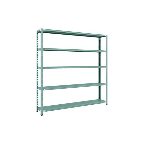 トラスコ TRUSCO CB型セミボルトレス軽量棚 1800×300×H1800 5段 グリーン CB-6635-GN 115-5186