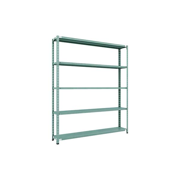 トラスコ TRUSCO CB型セミボルトレス軽量棚 1800×300×H21005段 グリーン CB-7635-GN 115-5223