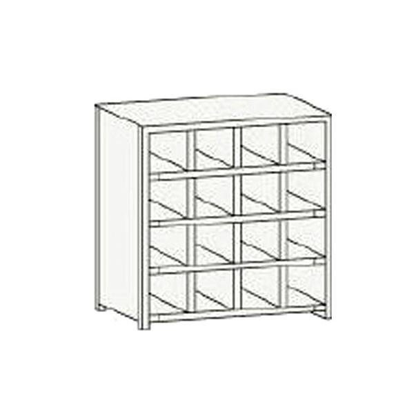 トラスコ TRUSCO KB型区分棚コボレ止め付 889×264×H927 4列4段 KB-4043 504-1112