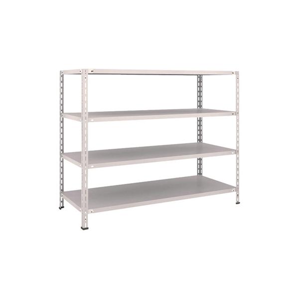 トラスコ TRUSCO スチールラック 軽量棚 中棚ボルトレス型1500×600×1200 4段 ネオグレー L45W-14 503-5457