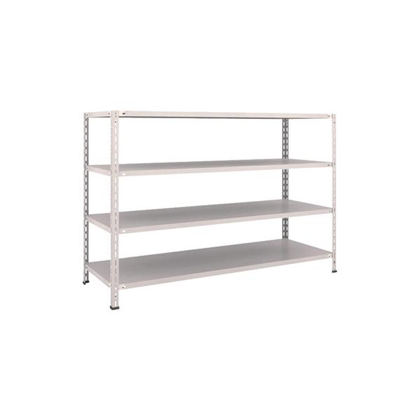 トラスコ TRUSCO スチールラック 軽量棚 中棚ボルトレス型1800×600×1200 4段 ネオグレー L46W-14 503-5465