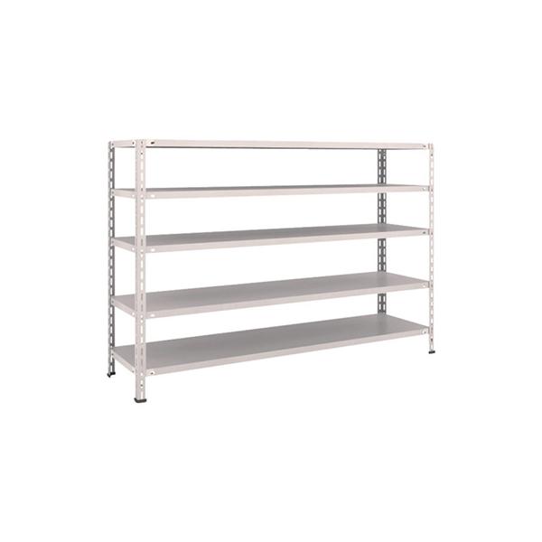 トラスコ TRUSCO スチールラック 軽量棚 中棚ボルトレス型1800×450×1200 5段 ネオグレー L46X-15 503-5449