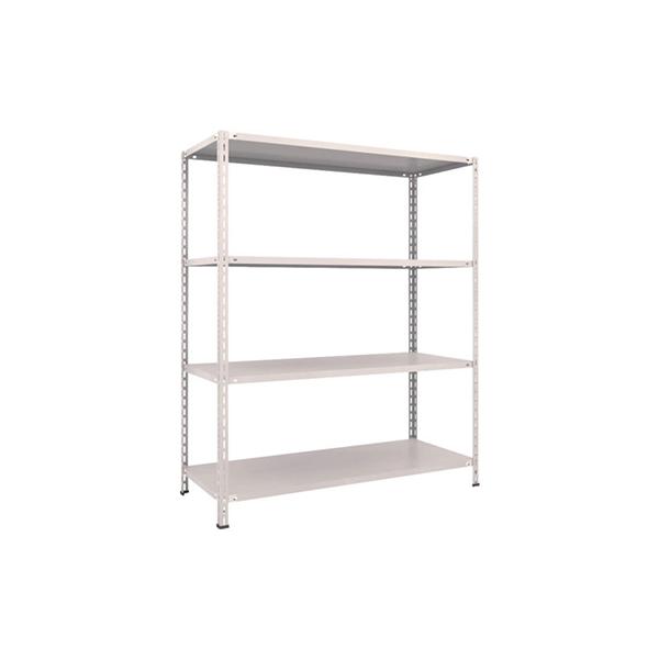 トラスコ TRUSCO スチールラック 軽量棚 中棚ボルトレス型1500×600×1800 4段 ネオグレー L65W-14 503-8405