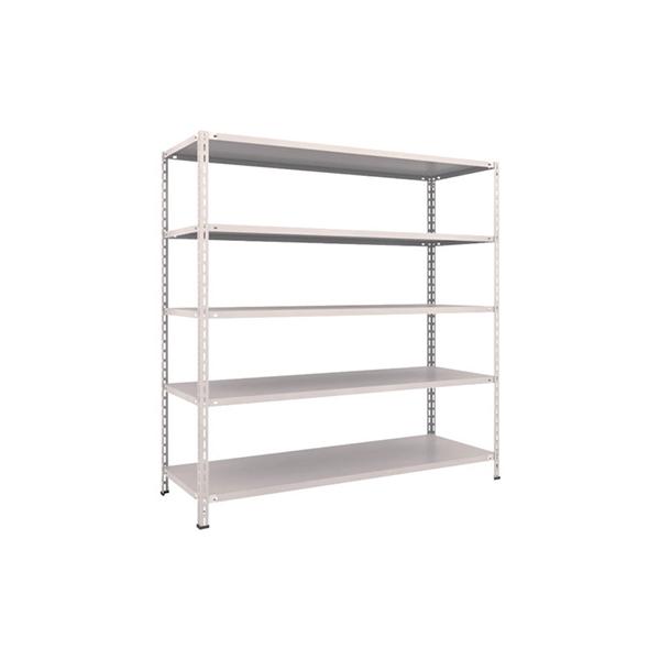 トラスコ TRUSCO スチールラック 軽量棚 中棚ボルトレス型1800×600×1800 5段 ネオグレー L66W-15 502-5826