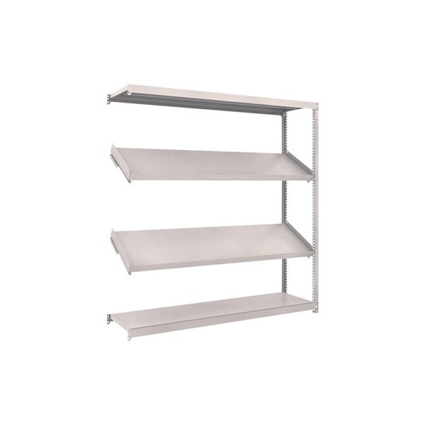 トラスコ TRUSCO スチールラック M1.5型棚 1800×450×H1800 4段 傾斜2段 連結 M1.5-6644K2B 484-3592