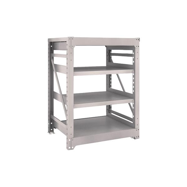 トラスコ TRUSCO スチールラック M10型重量棚 900×760×H1200 4段 単体 ネオグレー M10-4374 506-2616