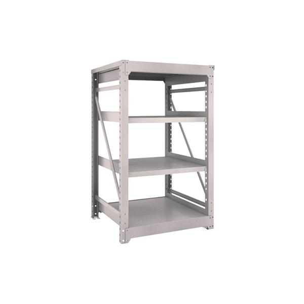 トラスコ TRUSCO スチールラック M10型重量棚 900×900×H1500 4段 単体 ネオグレー M10-5394 503-9703