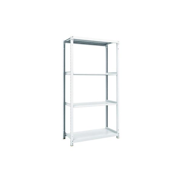 トラスコ TRUSCO スチールラック M1型抗菌塗装ボルトレス軽量棚900×420×H1800 4段 M1-6344 856-7268