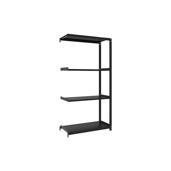トラスコ TRUSCO スチールラック M1型ボルトレス軽量棚900×420×H1800 4段 連結 サテンブラック M1-6344B-SB 361-9823