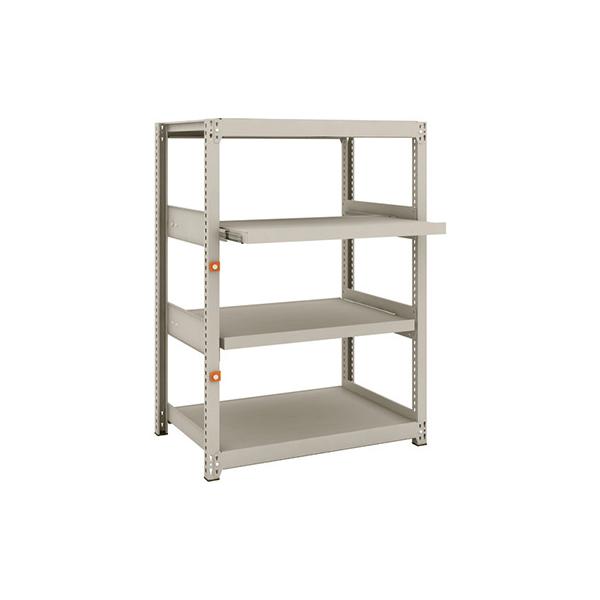 TRUSCO(トラスコ)　スチールラック　Ｍ２型軽中量棚　１１６０Ｘ４５０ＸＨ１８００　缶受Ｘ６付 M2-6445-KU6 トラスコ TRUSCO スチールラック M2型軽中量棚 H1200 樹脂NG引出付 小