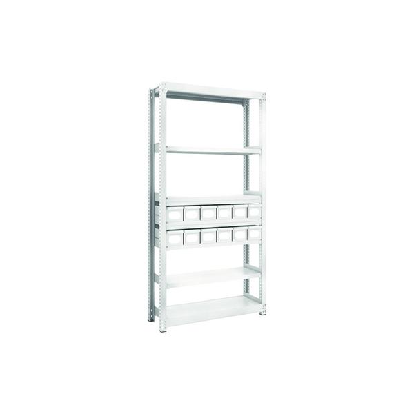 トラスコ TRUSCO スチールラック M2型軽中量棚 H1800 スチール引出付 小×12 M2-6337-A12 856-3213