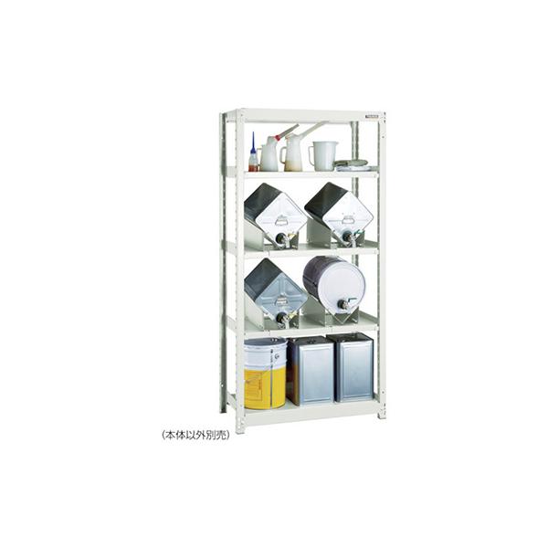 トラスコ TRUSCO スチールラック M2型軽中量棚 860×450×H1800 缶受×4付 M2-6345-KU4 469-0923