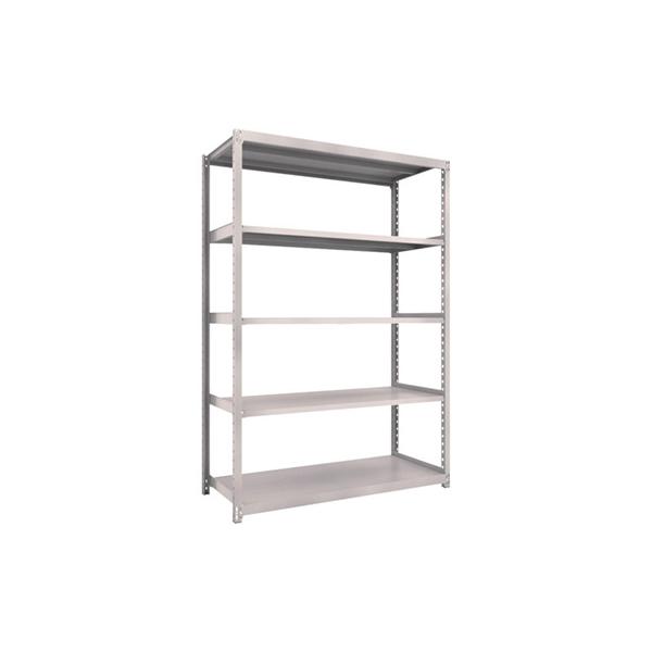 トラスコ TRUSCO スチールラック M2型軽中量棚 1460×600×H2100 5段 単体 ネオグレー M2-7565 506-8665