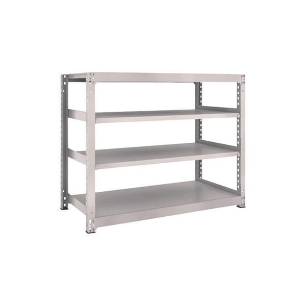 トラスコ TRUSCO スチールラック M3型 W1500×D721×H1200 4段 単体 ネオグレー M3-4574 506-9548