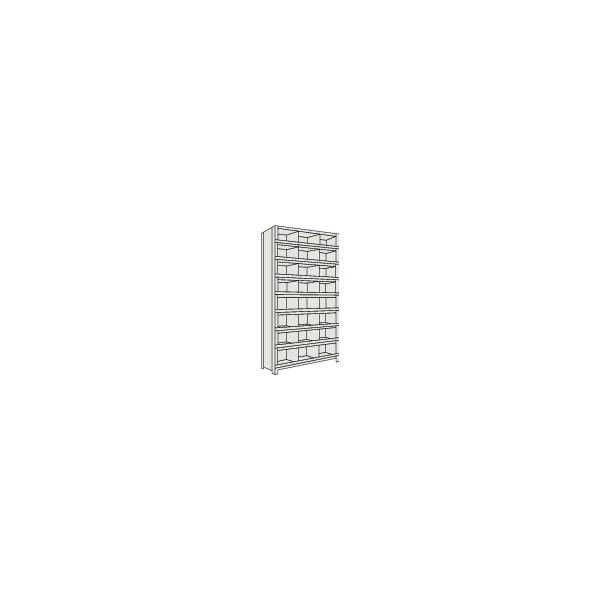 トラスコ TRUSCO スチール製軽量ボルト式棚 縦仕切前当付 W875×D300×H2100 3列8段 ネオグレー 73V-59 503-4159