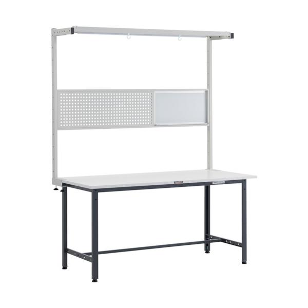 トラスコTRUSCO 軽荷重作業台300kgAE型 1500X750XH1948 ツールハンガーフルセット ダークグレーAE-1500THFS 247-7306