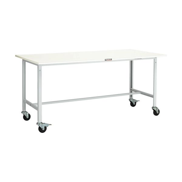 トラスコTRUSCO 軽荷重作業台150kgAE型 1800X750XH846 φ100キャスター付 ホワイト AE-1800C100 W 466-7093