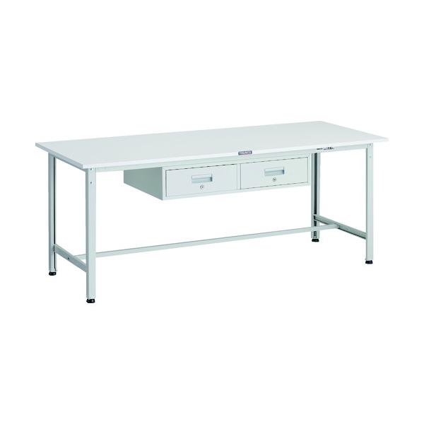 トラスコ TRUSCO 軽荷重作業台（300kg）AE型 1800X750XH740 2列引出付 ホワイト色 AE-1800FL2 W 183-3884 36,894円