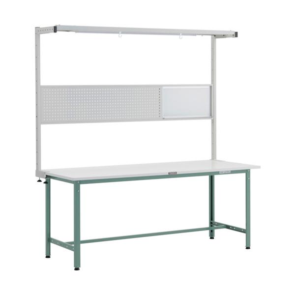 トラスコTRUSCO 軽荷重作業台300kgAE型 1800X750XH1948 ツールハンガーフルセット付 グリーン AE-1800THFS 247-7301