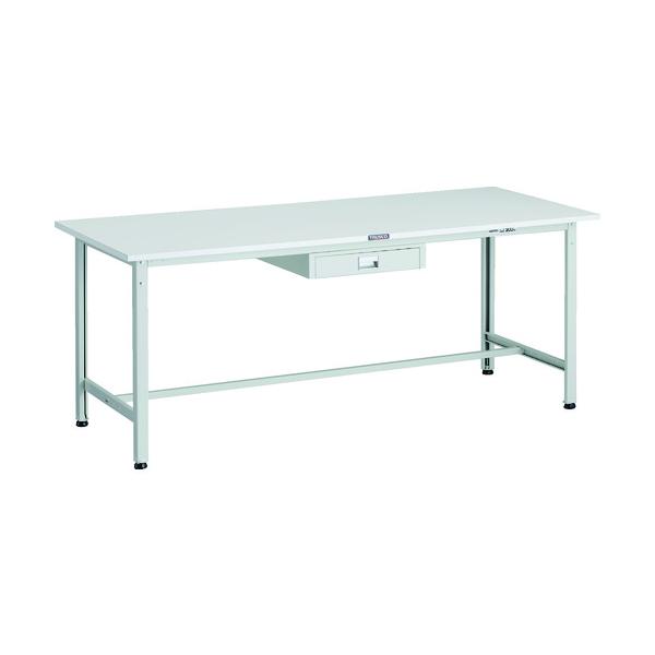 トラスコ TRUSCO 軽荷重作業台（300kg）AE型 1800X750XH740 薄型1段引出し付 ホワイト色 AE-1800UDC1 W 183-3817