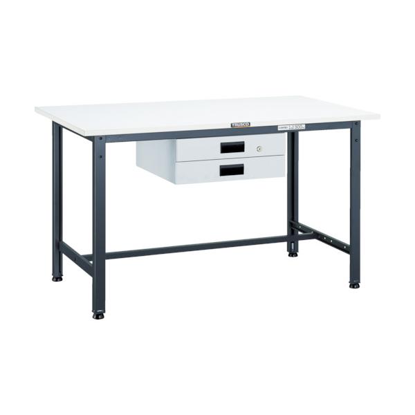 トラスコ TRUSCO 軽荷重作業台（300kg）AE型 1800X750XH740 薄型2段引出付 ホワイト色 AE-1800UDK2W 770-1632