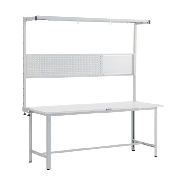 トラスコTRUSCO 軽荷重作業台300kgAE型 1800X600XH1948 ツールハンガーフルセット付 ホワイト AE-1860THFS 247-5828