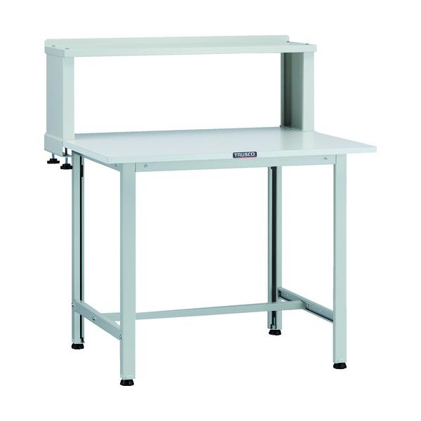 トラスコ TRUSCO 軽荷重作業台（200kg）AO型 900X750XH1044（全高） 上棚付 ホワイト色 AO-0975YURB 125-9131