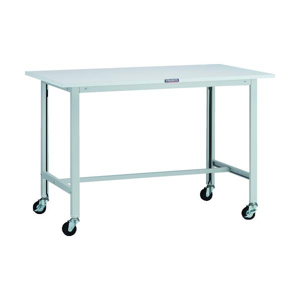 トラスコ TRUSCO 軽荷重作業台（100kg）AO型 1200X600XH809 φ75キャスター付 ホワイト色 AO-1260C75 125-9133