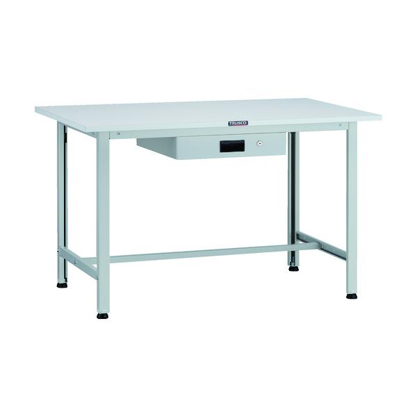 トラスコ TRUSCO 軽荷重作業台（200kg）AO型 1200X750XH740 薄型1段引出付 ホワイト色 AO-1275UDK1 125-9141