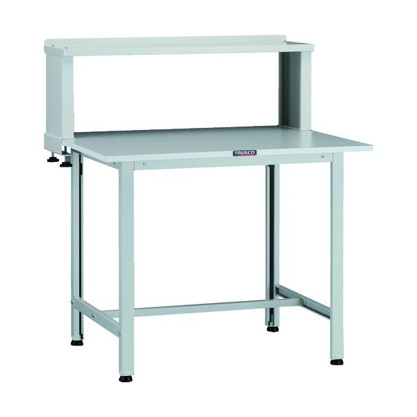 トラスコ TRUSCO 軽荷重作業台（200kg）AO型 900X750XH1044（全高） 上棚付 ホワイト色 AOR-0975YURB 137-1711
