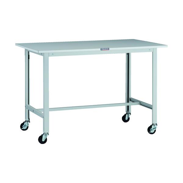 トラスコ TRUSCO 軽荷重作業台（100kg）AO型 1200X600XH808 φ75キャスター付 ホワイト色 AOR-1260C75 137-1676