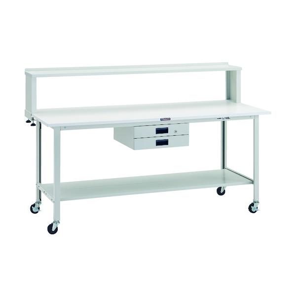 トラスコ TRUSCO 軽荷重作業台（100kg）AO型 1200X600XH808 φ75キャスター付 ホワイト色 AOR-1260C75 137-1676_1