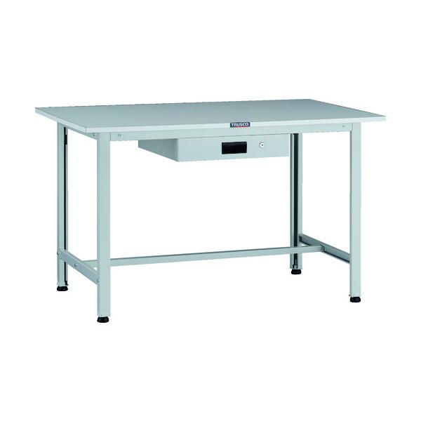 トラスコ TRUSCO 軽荷重作業台（200kg）AO型 1200X600XH740 薄型1段引出付 ホワイト色 AOR-1260UDK1 137-1694