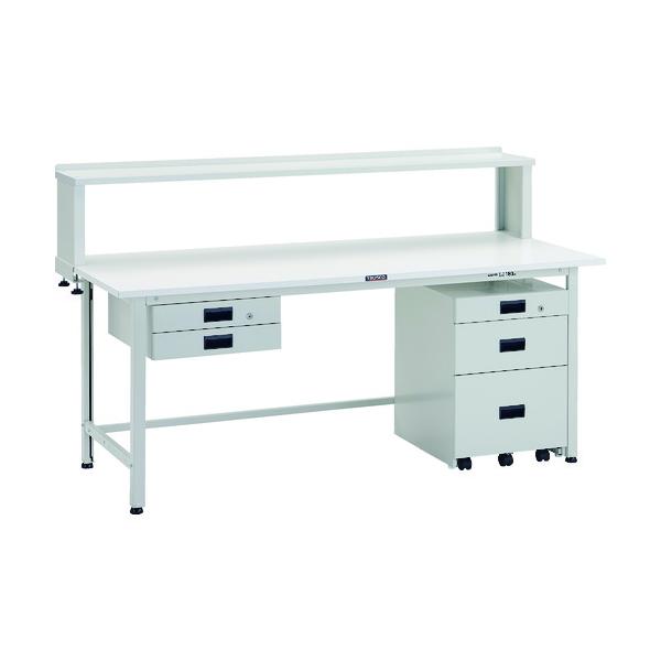 トラスコ TRUSCO 軽荷重作業台（200kg）AO型 1200X600XH740 薄型1段引出付 ホワイト色 AOR-1260UDK1 137-1694_1