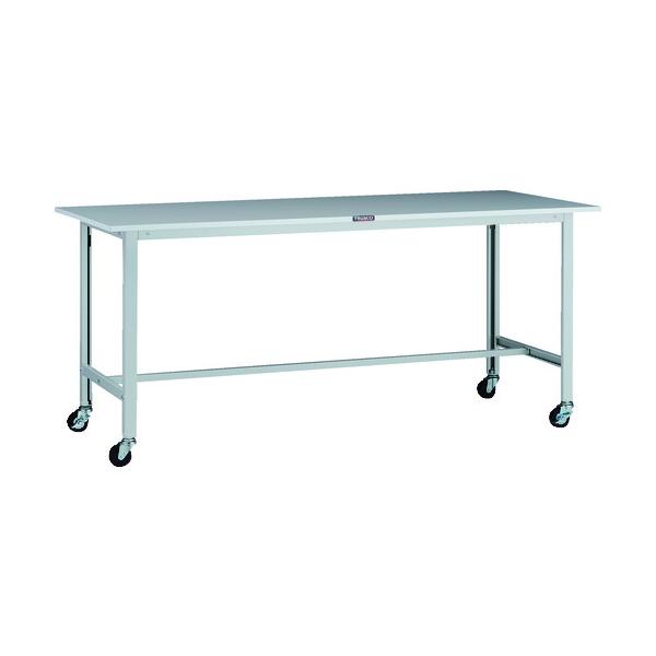 トラスコ TRUSCO 軽荷重作業台（100kg）AO型 1800X750XH808 φ75キャスター付 ホワイト色 AOR-1875C75 137-1681