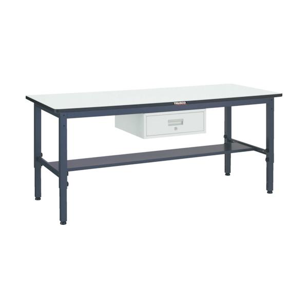 トラスコTRUSCO 軽荷重作業台高さ調節250kgAWM型1800X900XH700〜910 1段引出付ダークグレー AWMS-1890F1 770-1951