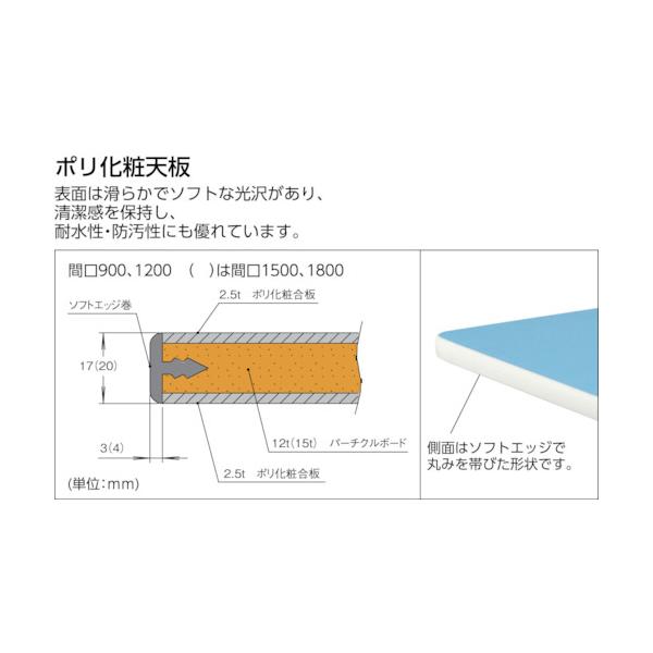 トラスコ TRUSCO オレンジブック 軽荷重作業台（250kg）BE型 1500X600XH740 下棚2枚付 ダークグレー色 BE-1560LT2 454-3700_2