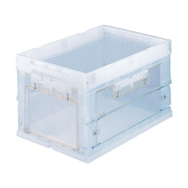 トラスコ TRUSCO オレンジブック α折りたたみコンテナ 50L 扉付 透明 CR-S50T 509-4691