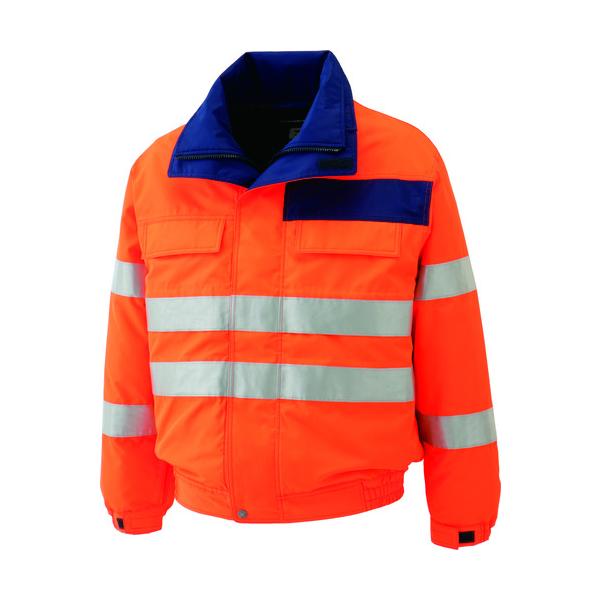 ミドリ安全 高視認性 防水帯電防止防寒ブルゾン オレンジ LL SE1135-UE-LL 797-8987 冬 暖房 寒さ対策 防寒用品