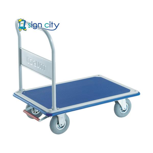 トラスコ TRUSCO プレス製台車 ドンキーカート 915X615 空気入タイヤ ピン式固定車ストッパー付 302NARKB 414-5399