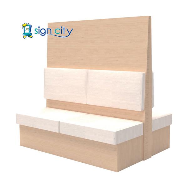 トラスコ TRUSCO ミーティングベンチダブル H1800XW1200XD1150木目ナチュラル 生地レザーホワイト MBW64NLW 557-4032 163,570円