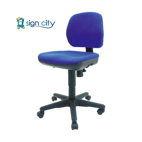 トラスコ TRUSCO オフィスチェア 布張り 肘なし ブルー T-05-B 125-6662