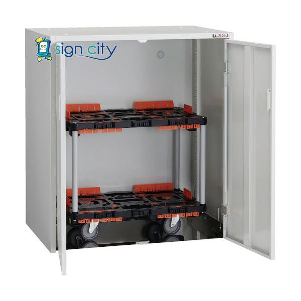 TRUSCO まとめ買い 連結式樹脂製平台車 ビートル 700X450 自在3輪 内2輪