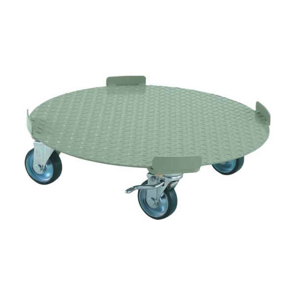 トラスコ中山 TRUSCO オレンジブック 円形台車 4点ガイド型 荷重500kg 台寸Φ610 ストッパー付 RB-500S 300-1288