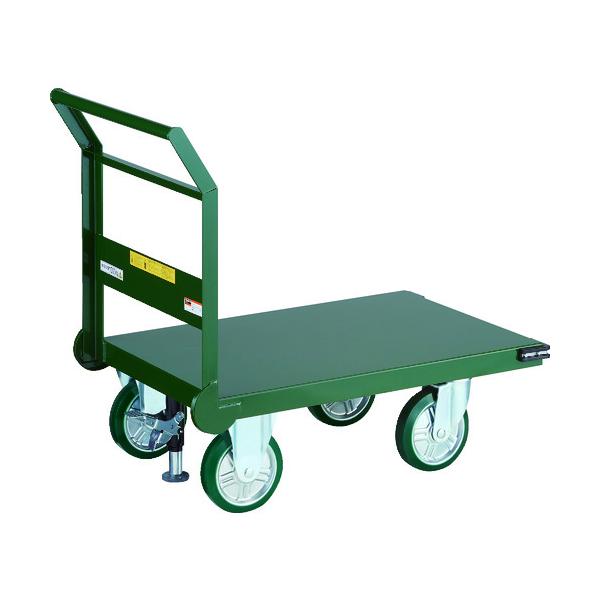 トラスコ中山 TRUSCO オレンジブック 鋼鉄製運搬車 1トン 900X600 緑 ストッパー付 SH10-2S 818-5170